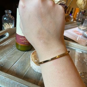 MICHAEL KORS- gold & crystal hinge bracelet